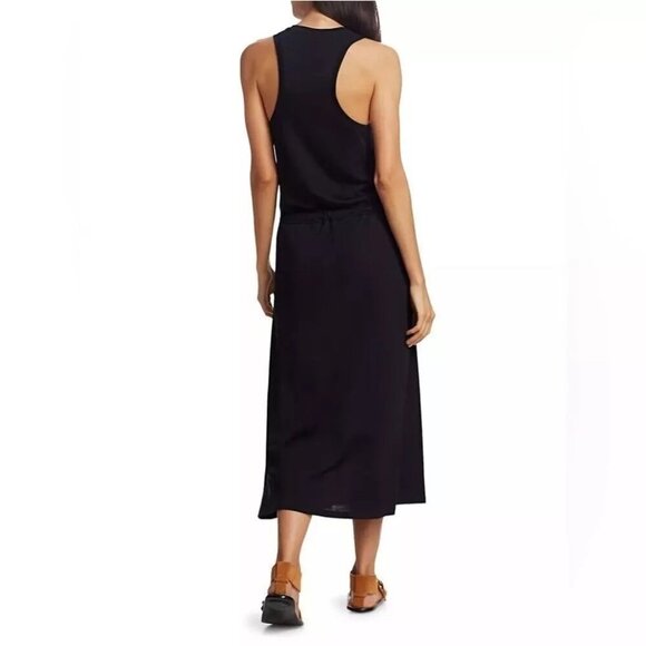 Rag & Bone Rower Belted Midi Dress NEW with Tags Black Color Size Large Ladies - Picture 3 of 13